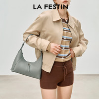 La Festin 麂皮绒三角包包女2026新款斜挎腋下包手提饭盒包七夕情人节礼
