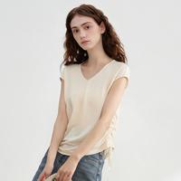 熙然 26新款抽绳收腰t恤女夏季百搭显瘦（限时特卖）
