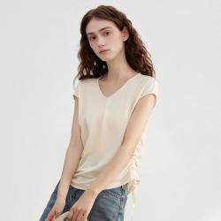 熙然 26新款抽绳收腰t恤女夏季百搭显瘦（限时特卖）