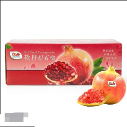都乐 突尼斯软籽石榴   3斤约4-6粒中大果彩箱装（单果300g+）