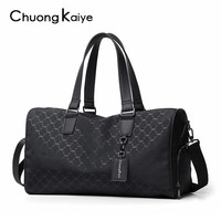 CHUONGKAIYE 新款男士旅行包商务出差手提包大容量休闲斜挎行李包 LX-905GD字母黑色款