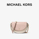 MICHAEL KORS 【Jet Set】老花半月马鞍包 香草白