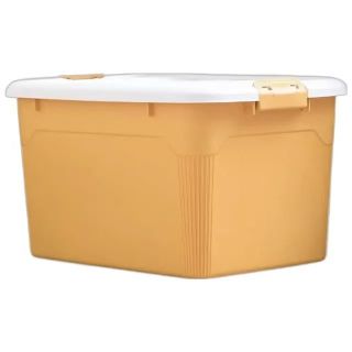 禧天龙 升级加厚收纳箱 55L 秋叶黄 钢化款 3个装
