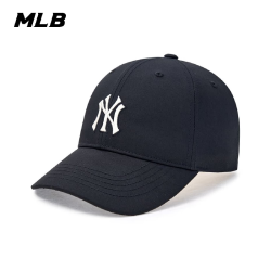 MLB 男女情侣棒球帽时尚纯色休闲百搭3ACPB225N-50BKS 黑色 F