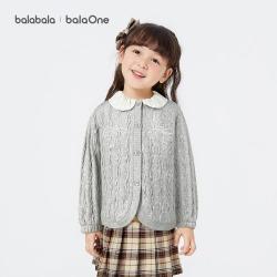 巴拉巴拉 balaone刺绣婴幼小宝宝外套女童春秋季装外套时髦可爱百搭