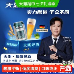 天湖啤酒 原浆白啤 330ml*24听