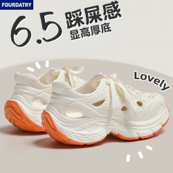 FOURDATRY 洞洞鞋女2026夏防滑厚底溯溪