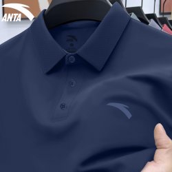 安踏 POLO衫男2026夏季新款冰丝速干翻领T恤男士短袖上衣服爸爸装