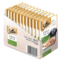 希宝 软包猫粮 鸡肉吞拿鱼 吞拿鱼虾蟹柳棒成猫35g*12包