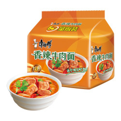 康师傅 香辣牛肉面 101g*5袋