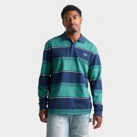 FRED PERRY 男士条纹重磅长袖Polo衫
