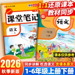 2026秋季新版课堂笔记人教版一二三四五六年级下册上册语文数学英语小学同步课本暑假复习