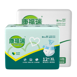 康福瑞 仓库直发 老人产妇尿不湿纸内裤失禁裤 成人拉拉裤 XL码72片