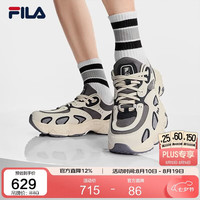 FILA 男鞋老爹鞋运动鞋2025冬鞋子飓风鞋黑色休闲鞋 烟灰/安哥拉棕-QA 44