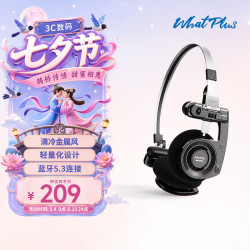 WhatPlus R3 便携小巧 头戴式蓝牙耳机  金属黑（亮面） Type-C Type-C