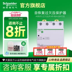 施耐德电气 施耐德 IC65 iCNV A9C682 断路器 2P 32A 第4代E9过欠压保护器