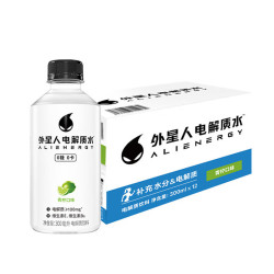 alienergy 外星人电解质水0糖0卡饮料 青柠味300ml*12瓶/箱