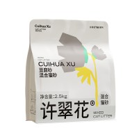 许翠花 豆腐木薯植物混合猫砂易结团不可冲厕所2.5KG