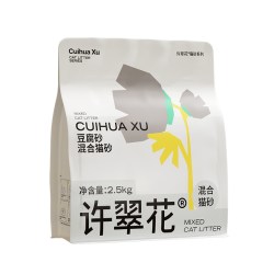 许翠花 豆腐木薯植物混合猫砂易结团不可冲厕所2.5KG