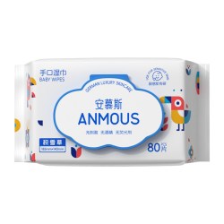 安慕斯 婴儿积雪草手口湿巾 80抽*1包