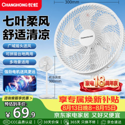 长虹 FS-LJ301 七叶轻音大风量 台地两用 电风扇