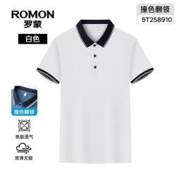 罗蒙 2026夏季新款简约T恤男士轻商务休闲短袖POLO衫