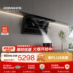 老板 小黑翼d1p抽吸油烟机顶侧双吸家用27风量大吸力+51B0A定时防干烧燃气灶套装
