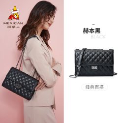 稻草人 真皮牛皮 女士单肩包
