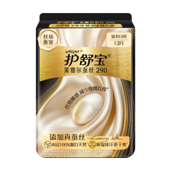 护舒宝 莱赛尔蚕丝卫生巾290mm13片