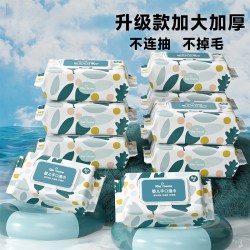 达维森 婴儿湿巾纸巾手口屁专用幼儿新生宝宝湿纸巾80抽10大包家用实惠装