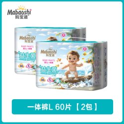 Mabaoshi 益生菌全包臀4XL一体裤5XL尿不湿6XL云柔儿童透气拉拉裤7XL