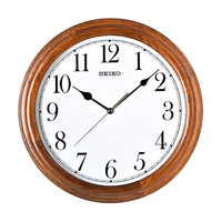 SEIKO 精工 13英寸 橡木实木 静音 挂钟