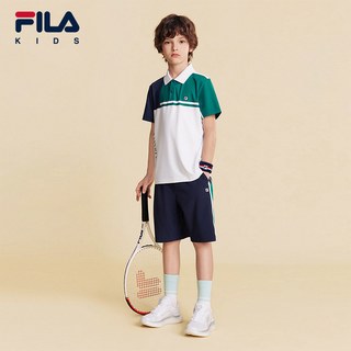 FILA斐乐 儿童防晒网球POLO衫 男大童短袖 T恤