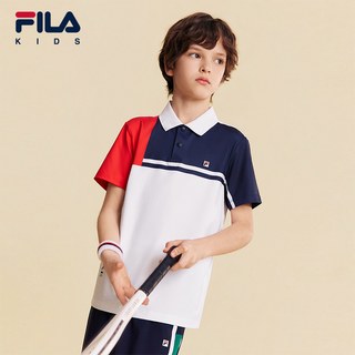 FILA斐乐 儿童防晒网球POLO衫 男大童短袖 T恤