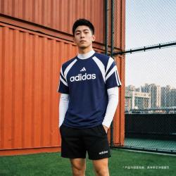 adidas 夏季透气健身训练跑步休闲运动日常男子短袖T恤