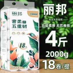 丽邦 卫生纸超粗大卷纸家用妇婴无芯卷纸学生宿舍厕纸手纸