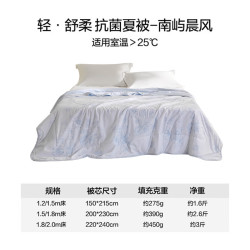 LOVO 罗莱 夏凉被A类抗菌夏被子纤维子空调被  200*230cm蓝色