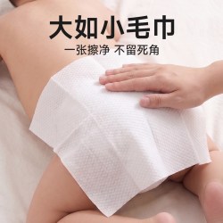 果果阿成 婴儿湿巾纸新生手口专用屁宝宝幼儿童湿纸巾家用实惠装大包80抽