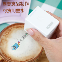 Aoran 便携式彩色打印机桌面卡片打印机logo喷墨移动纹身机标签机可食用墨盒迷你自定义内容印刷机器
