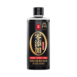 莲花 0添加特级酱油500ml特级酿造生抽家用炒菜红烧凉拌调味瓶装