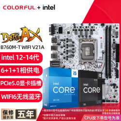 七彩虹 主板CPU套装  B760M-T WIFI D4 V21A 战斧 14代丨i5 14490F