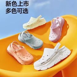 斯凯奇 女鞋夏季新款百搭泡泡鞋厚底洞洞鞋透气凉鞋