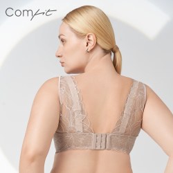 Comfit 蕾丝薄款大胸显小内衣女大码背心文胸CB00171