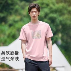 拓路者 轻户外印花T恤男户外夏季圆领运动短袖上衣百搭套头体恤