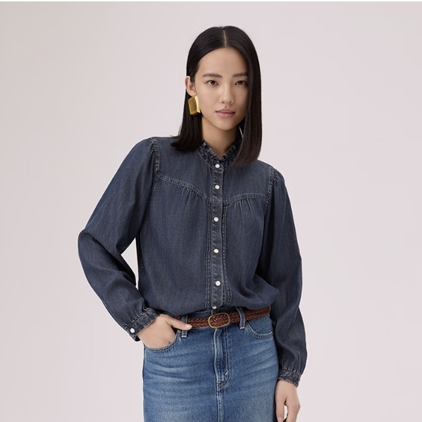 Levi's 【木耳边衬衫】含莱赛尔冰酷感牛仔女衬衣006QH