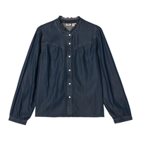 Levi's 李维斯 冰酷系列 木耳边 深蓝色 S 女士衬衫