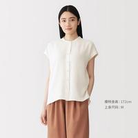 無印良品 MUJI 无印良品 女式 易干 法国袖罩衫 衬衫衬衣女装女款夏季