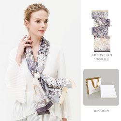 MARJA KURKI MARJAKURKI玛丽亚古琦真丝丝巾妈妈款桑蚕丝围巾轻奢高级感礼盒装