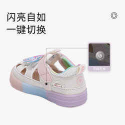 泰兰尼斯 儿童凉鞋软底机能鞋 发光鞋