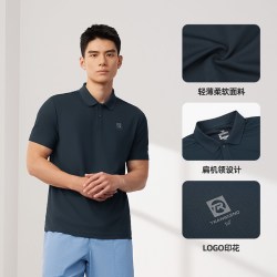 361° 361POLO衫运动短袖男2025夏季新款吸汗透气运动翻领纯色短T恤男款